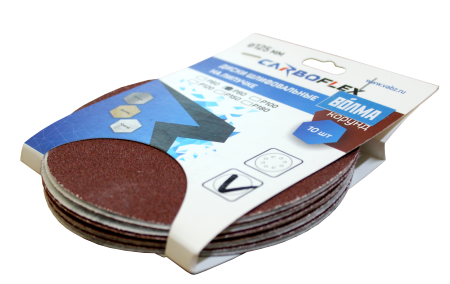 Диск шлифовальный на липучке Сarbofleх D 125  Р80